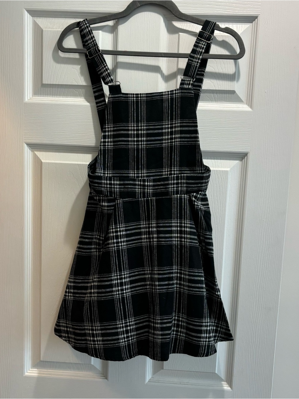 Plaid Pinafore Mini Dress XS